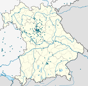 Karte von Zirndorf mit Markierungen für die einzelnen Unterstützenden