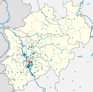 Karte von Leverkusen mit Markierungen für die einzelnen Unterstützenden