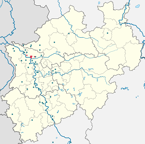 Kort over Wesel med tags til hver supporter 