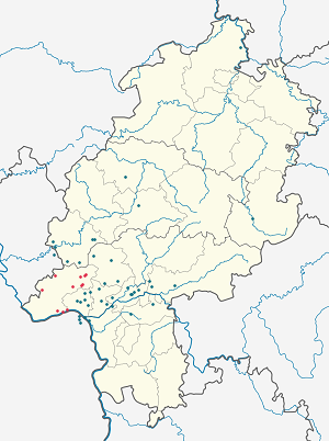 Map of Rheingau-Taunus-Kreis with markings for the individual supporters