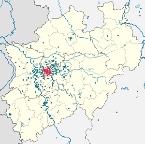 Karte von Essen mit Markierungen für die einzelnen Unterstützenden