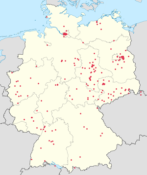 Map of Germany with markings for the individual supporters