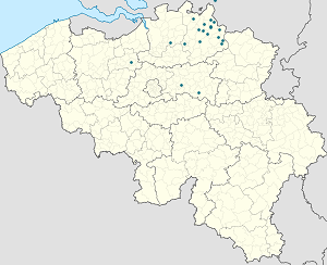 Kaart van Arrondissement Turnhout met markeringen voor elke ondertekenaar