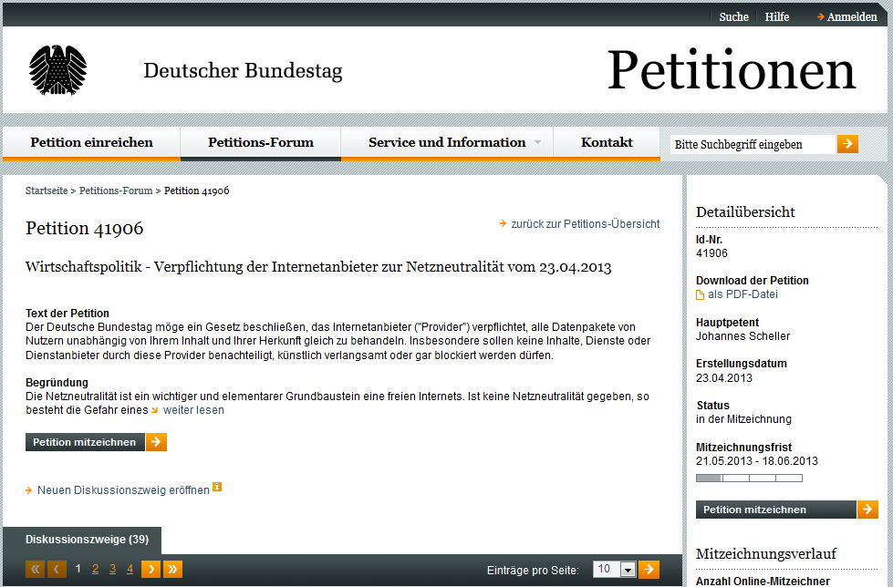 Netzpolitik ePetition